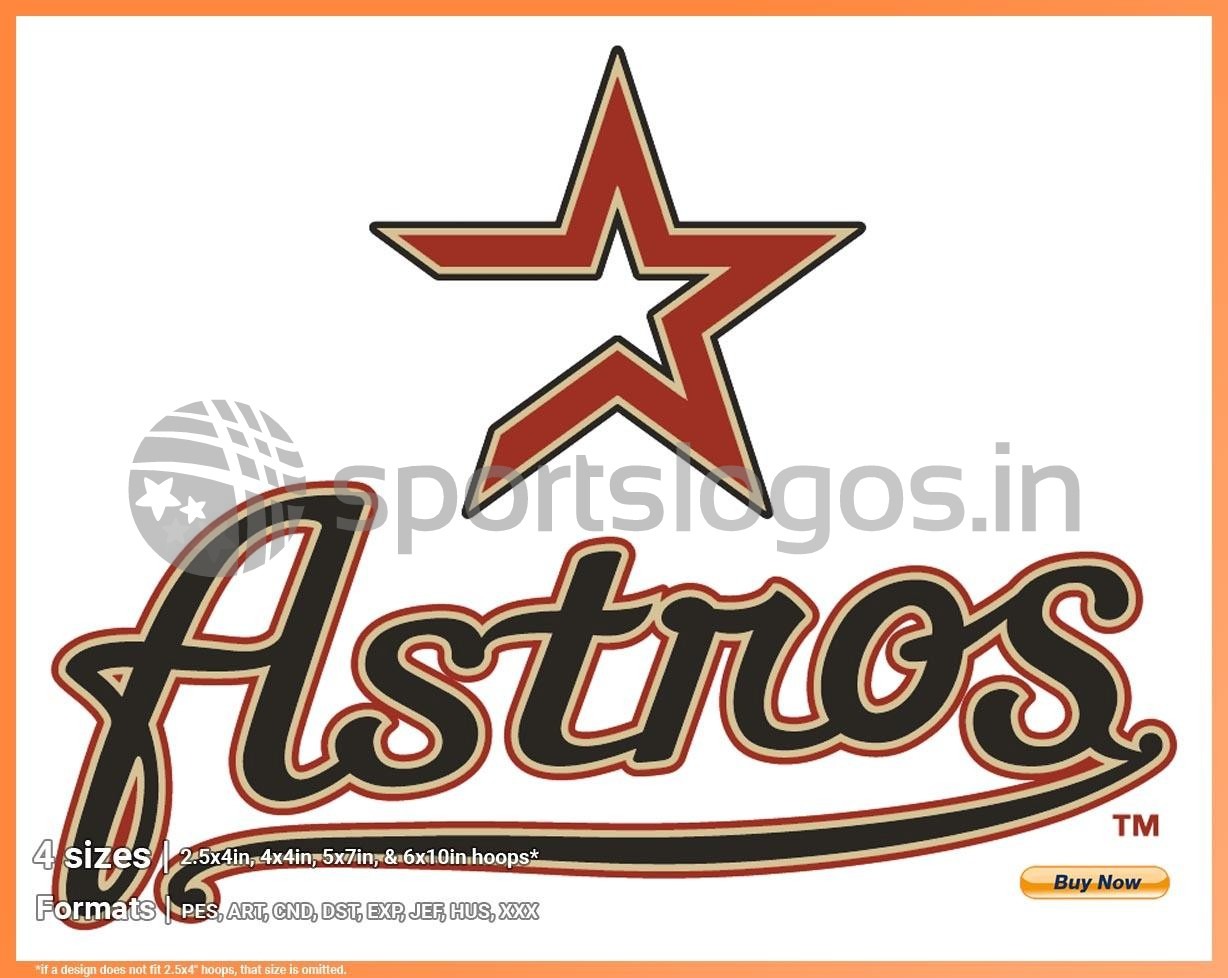 Houston Astros Logo 3 Embroidery Design - Emblanka