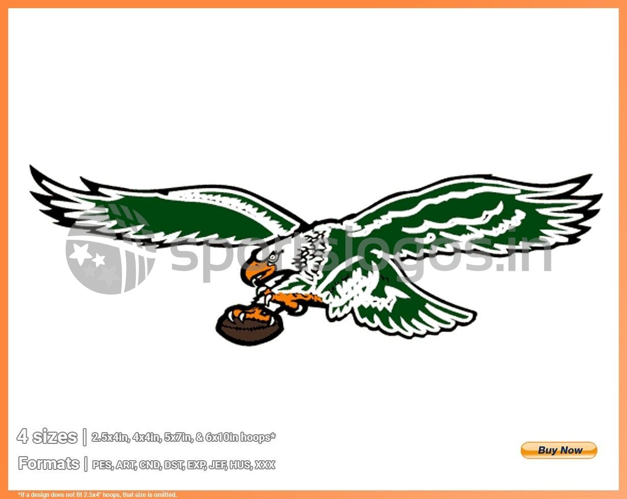 Philadelphia Eagles logo machine embroidery design for instant download