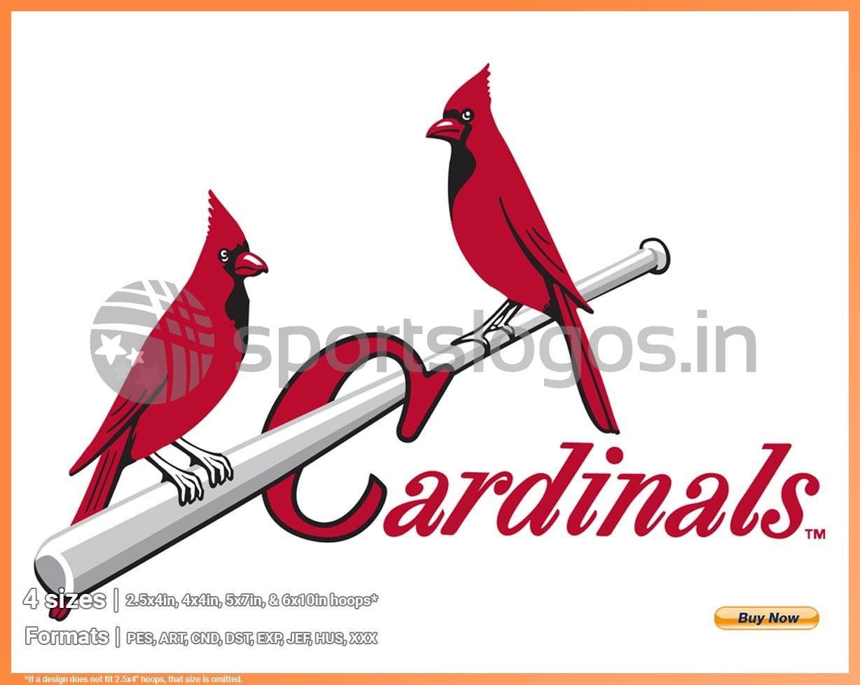 St. Louis Cardinals - 1948-1964, National League, Baseball Sports  Embroidery Logo in 4 sizes