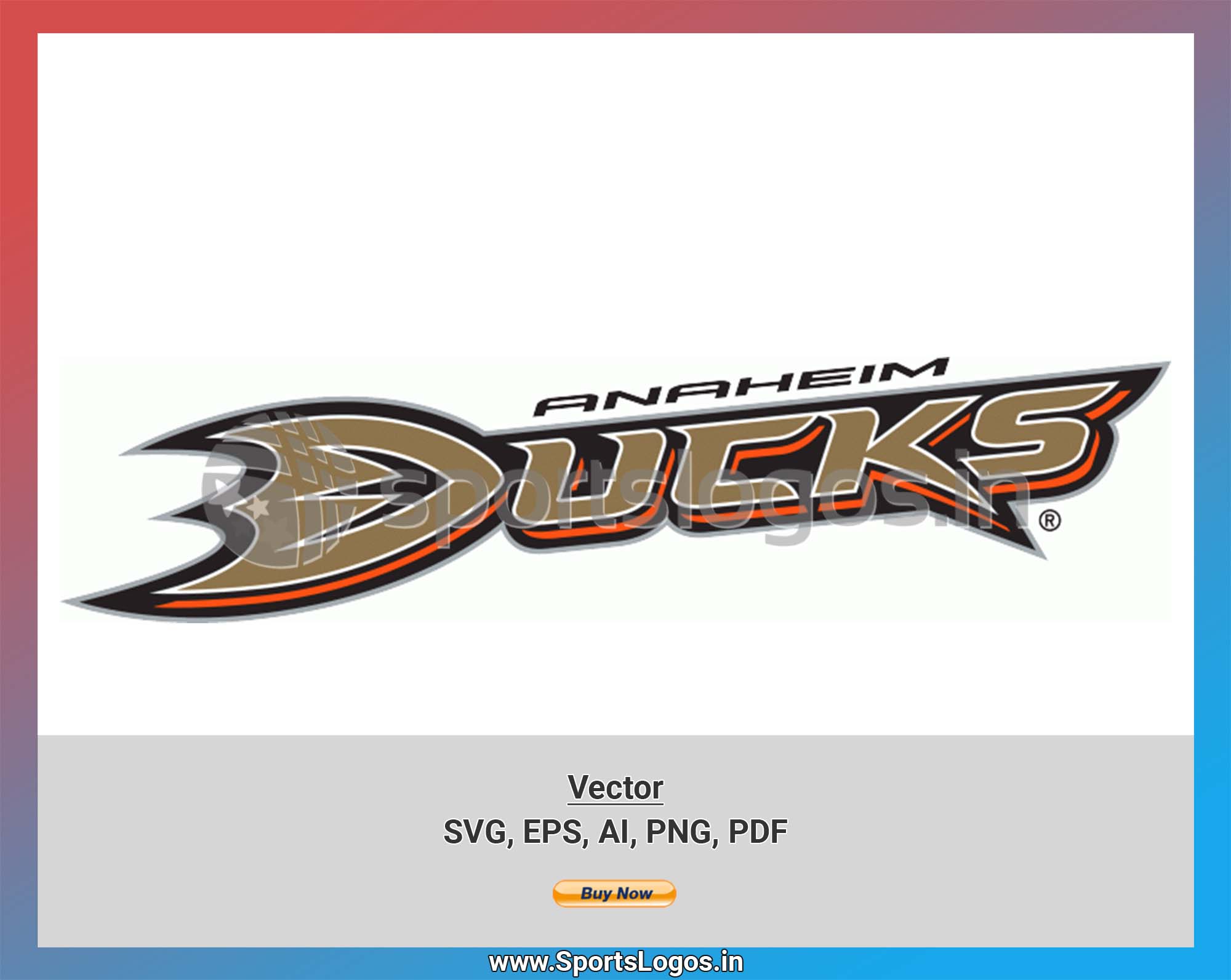 Realistic Hockey Kit Anaheim Ducks Shirt Stock Vector (Royalty Free)  1293295312