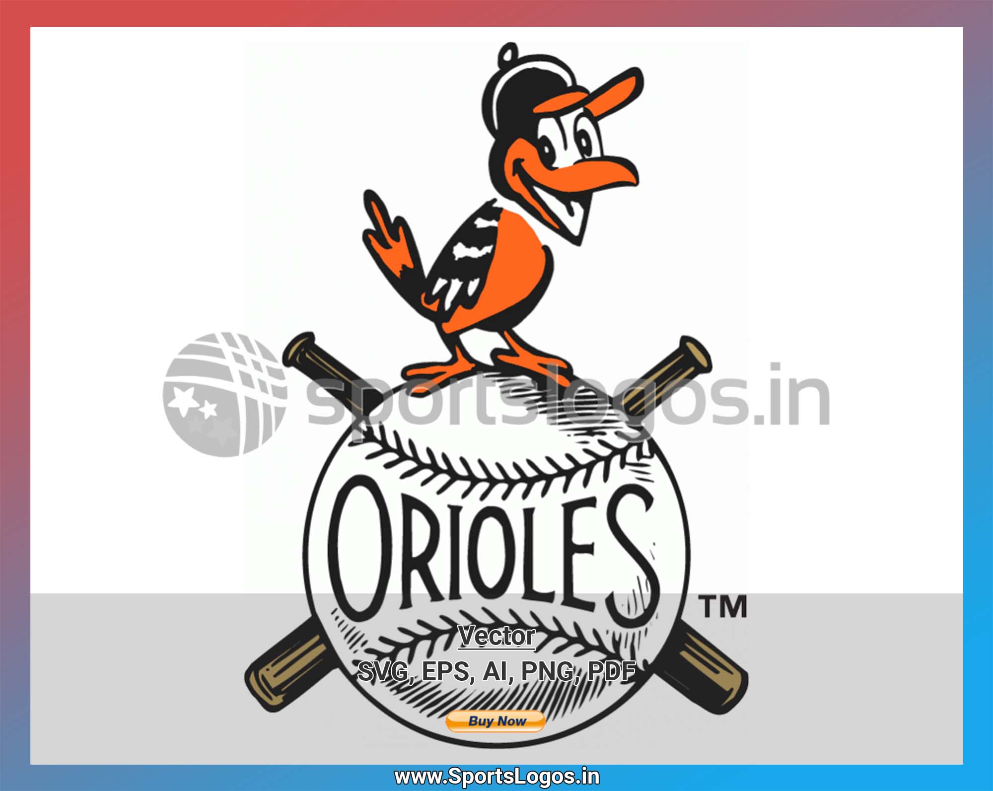 Orioles Grunge Baseball - A Sports SVG Cut File