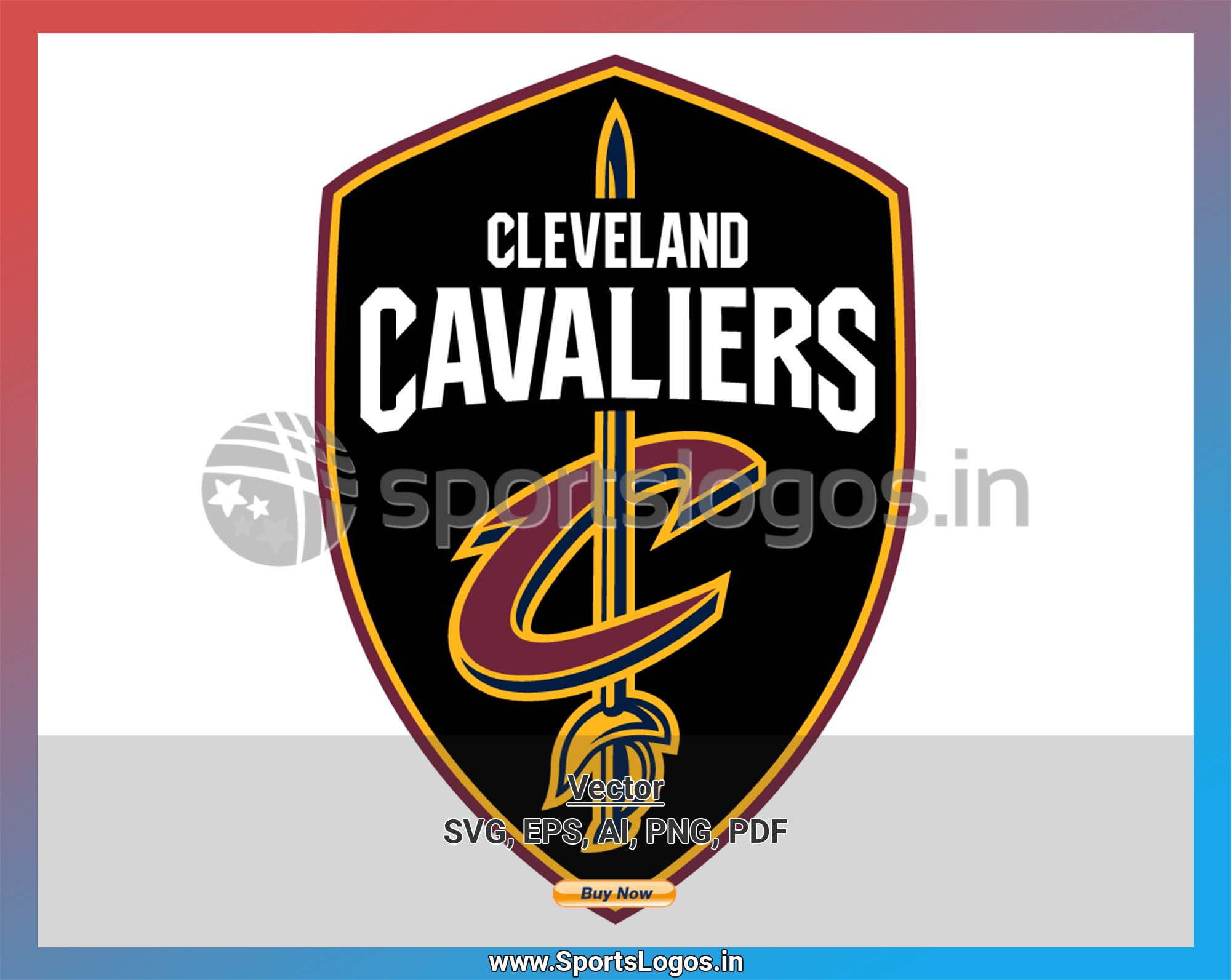 Cleveland Cavaliers logo, material design, American basketball