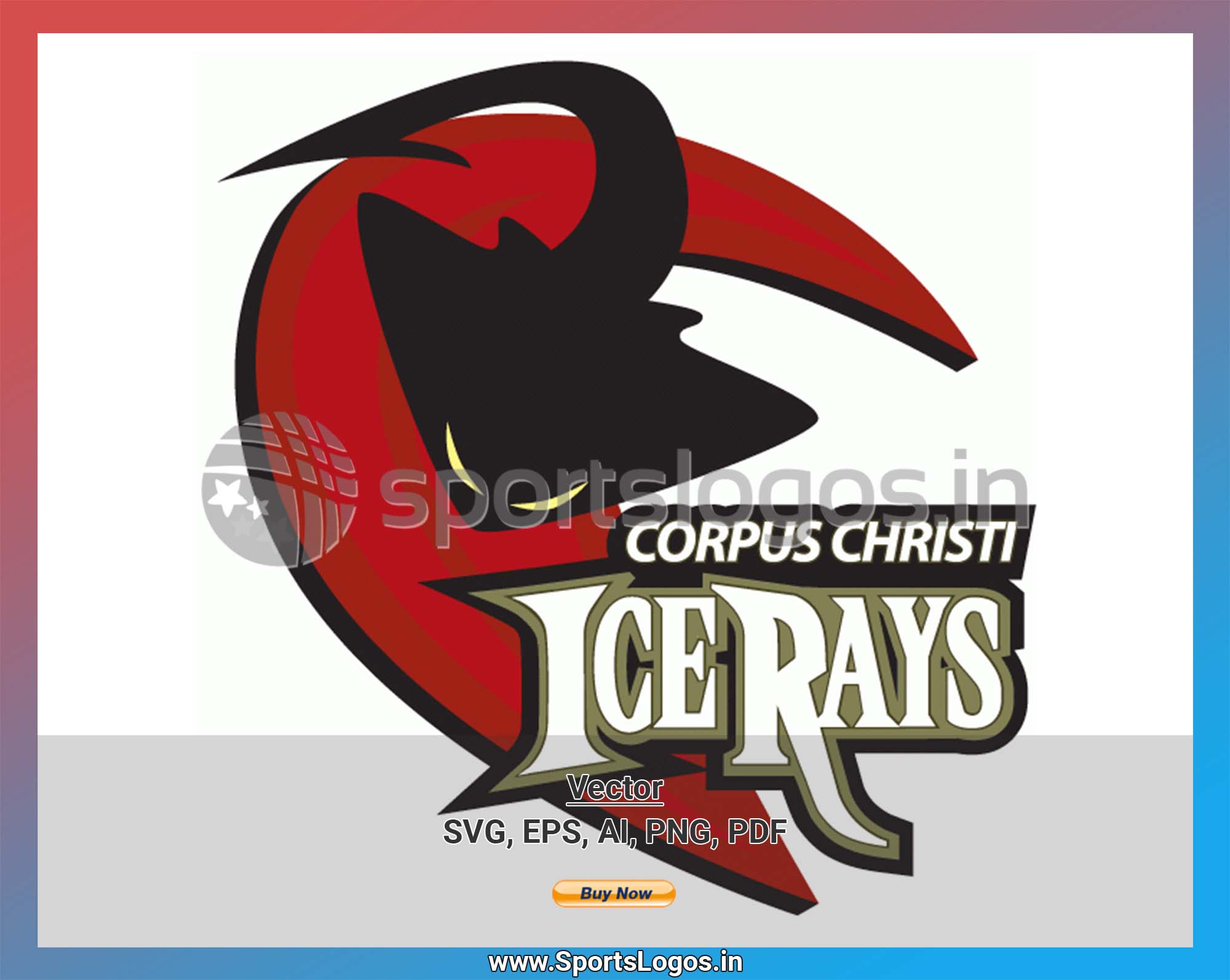 Corpus Christi IceRays - Hockey Sports Vector SVG Logo in 5 formats -  SPLN001038 • Sports Logos - Embroidery & Vector for NFL, NBA, NHL, MLB,  MiLB, and more!