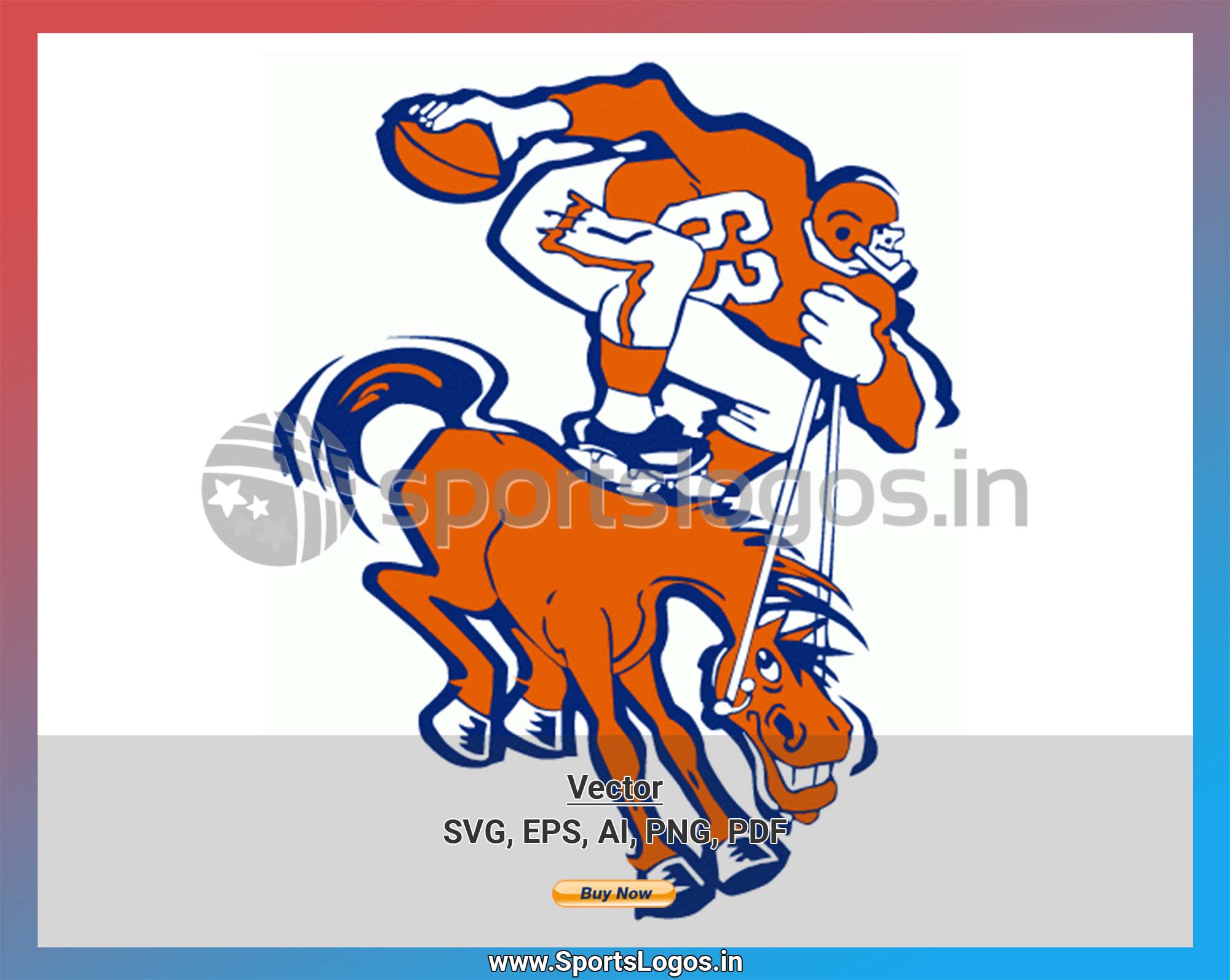 Denver Broncos Football Sports Vector Svg Logo In 5 Formats Spln001150 Sports Logos Embroidery Vector For Nfl Nba Nhl Mlb Milb And More