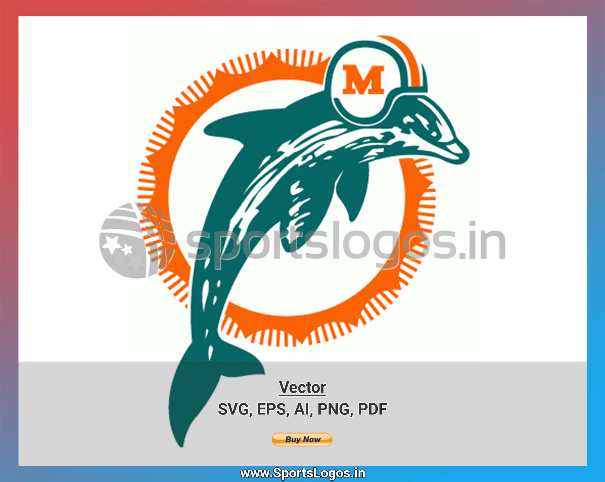 miami dolphins 3d foam logo sign clock