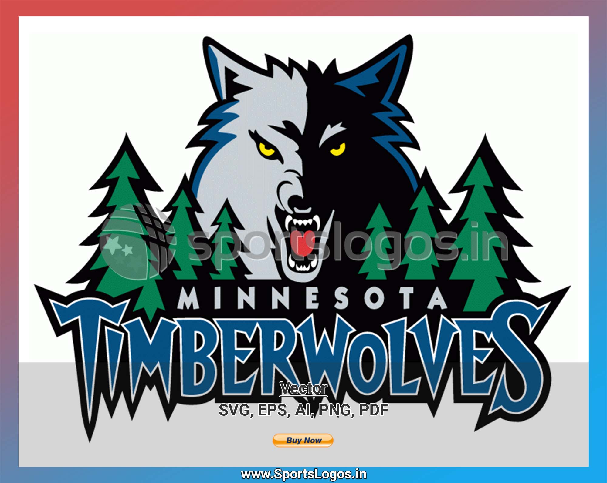 Minnesota Timberwolves NBA Basketball Official Team Logo Poster