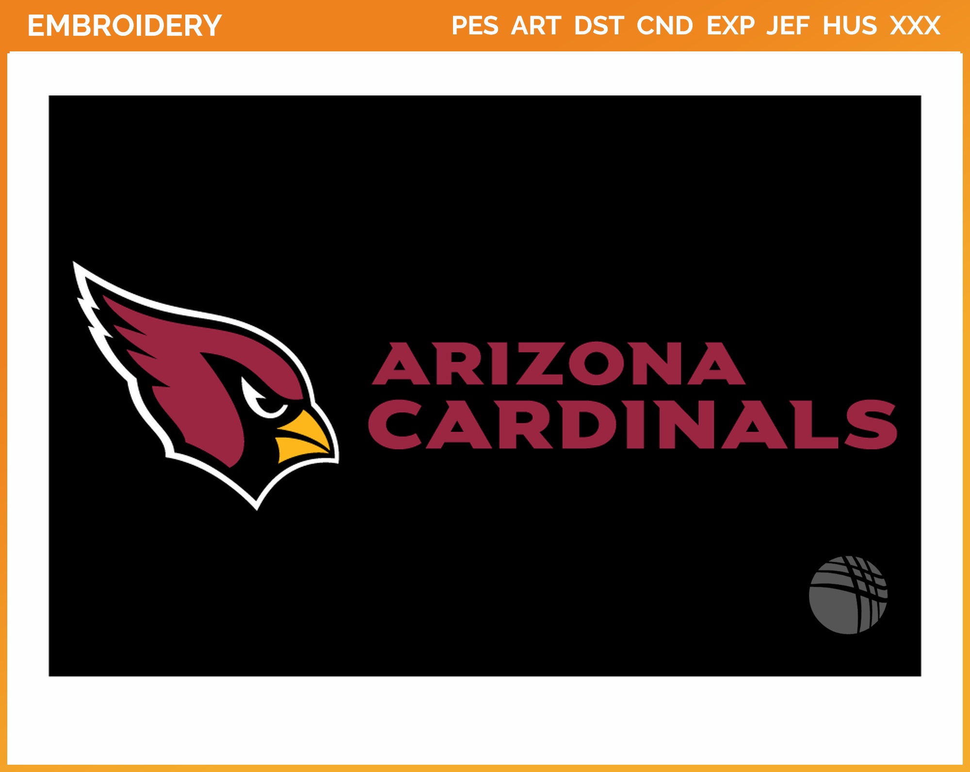 Arizona Cardinals - Football Sports Embroidery Logo in 4 sizes ...