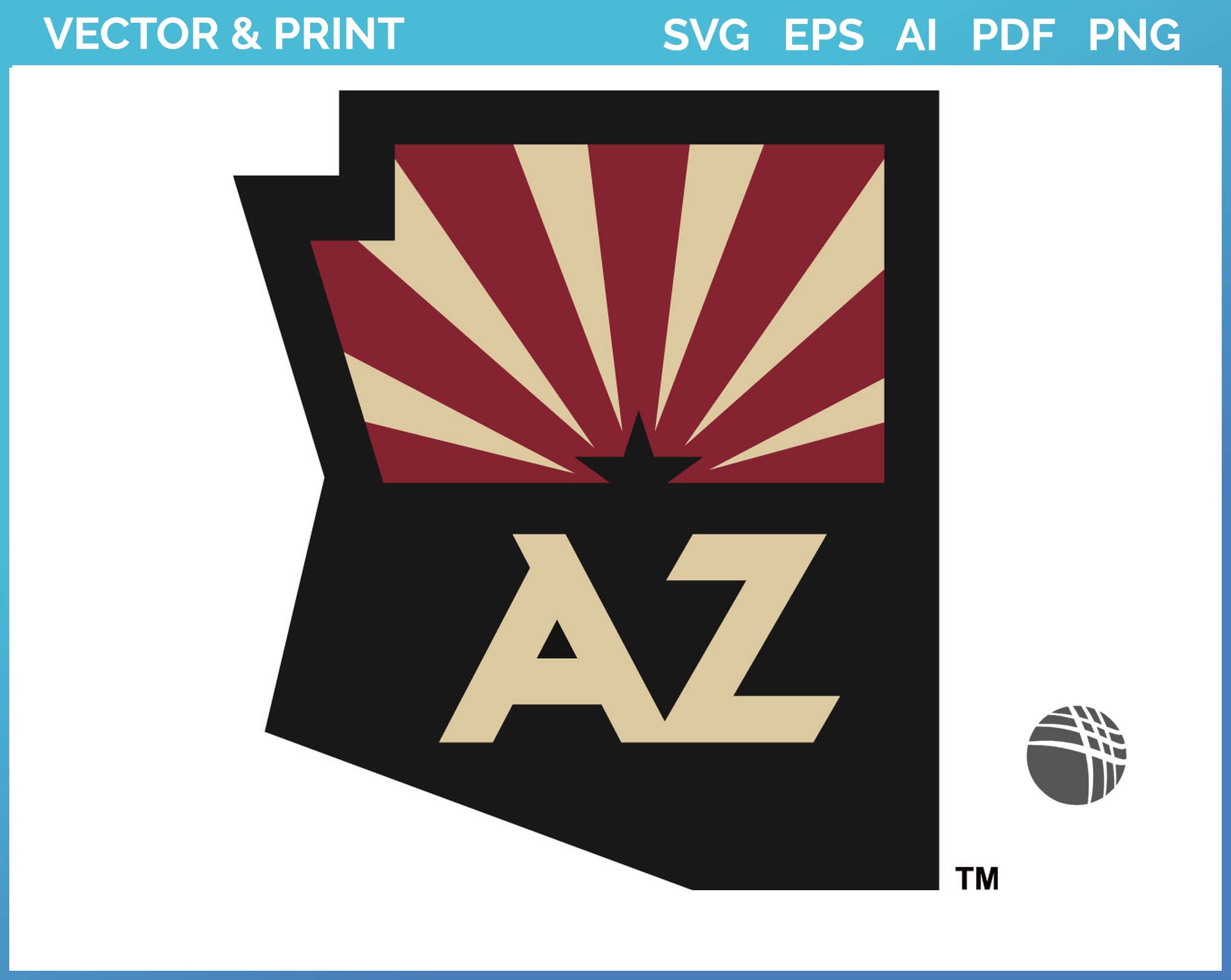 Arizona Coyotes Coyote Head Logo SVG - Free Sports Logo Downloads
