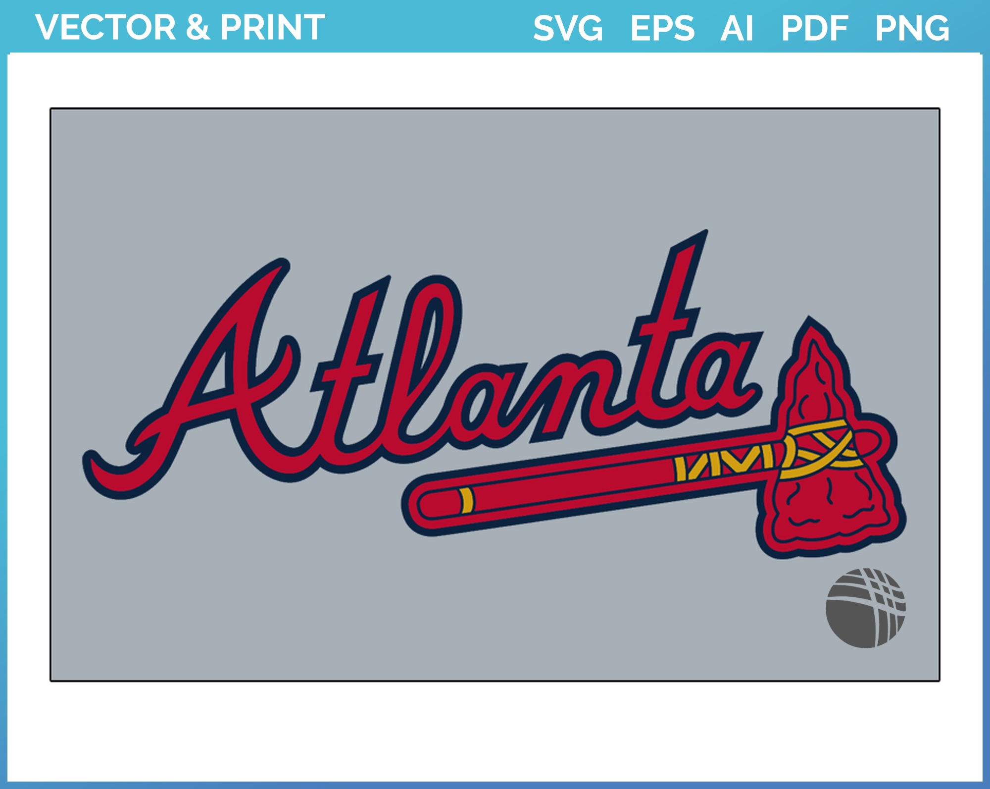 Atlanta Braves - Jersey Logo (2019) - Baseball Sports Vector SVG