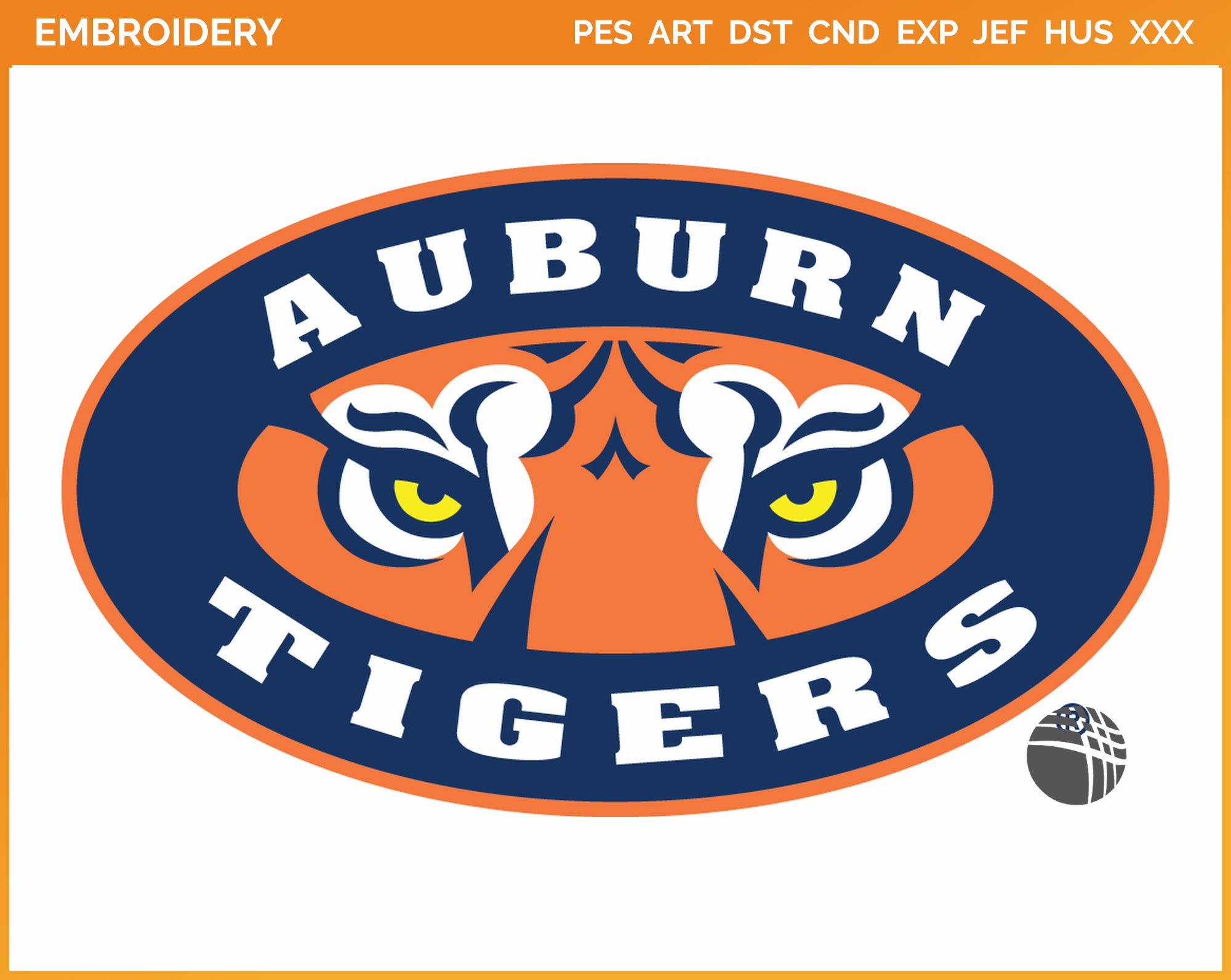  Rico Industries NCAA Auburn Tigers Team Logo Mardi