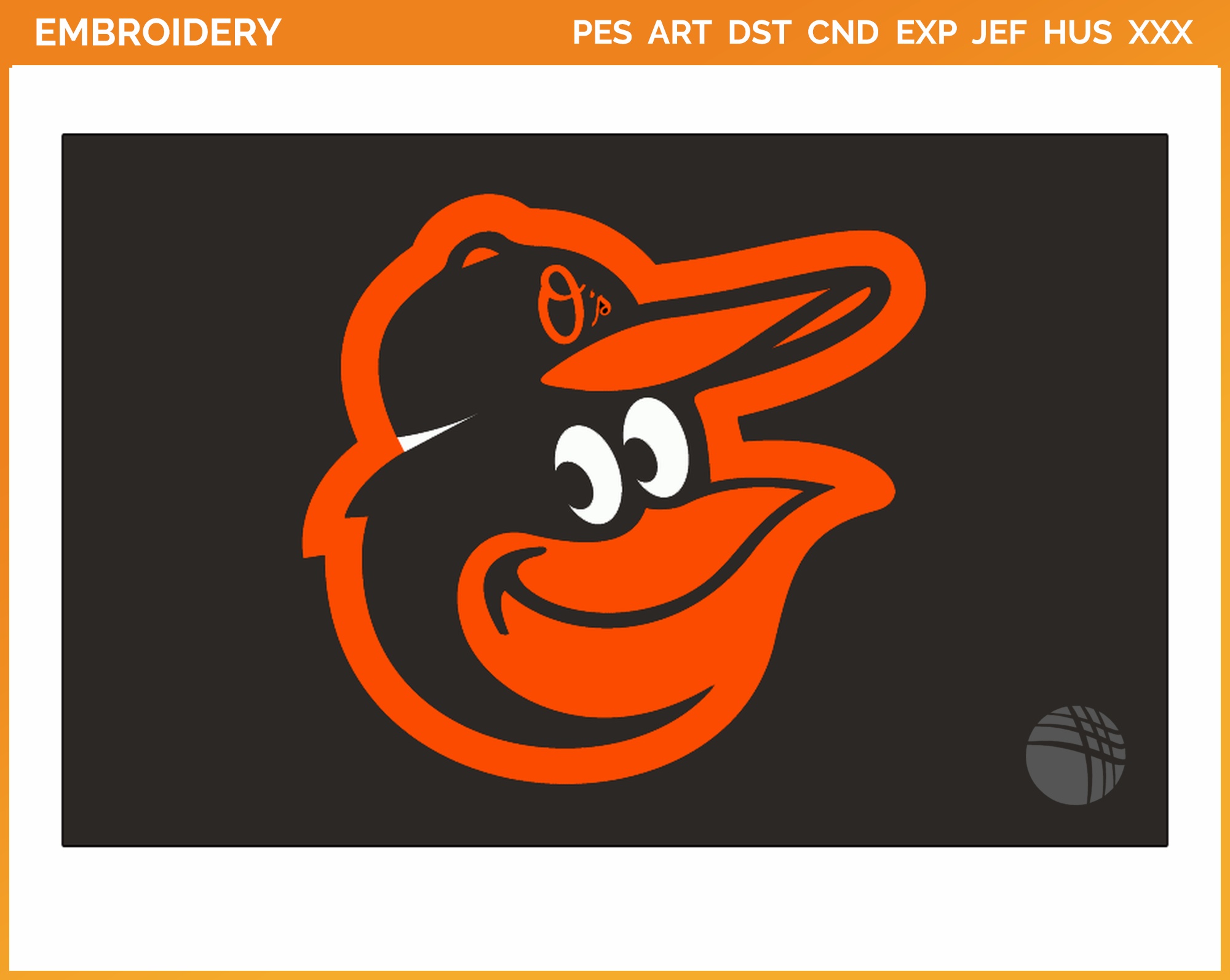 Baltimore Orioles - Baseball Sports Embroidery Logo in 4 sizes ...