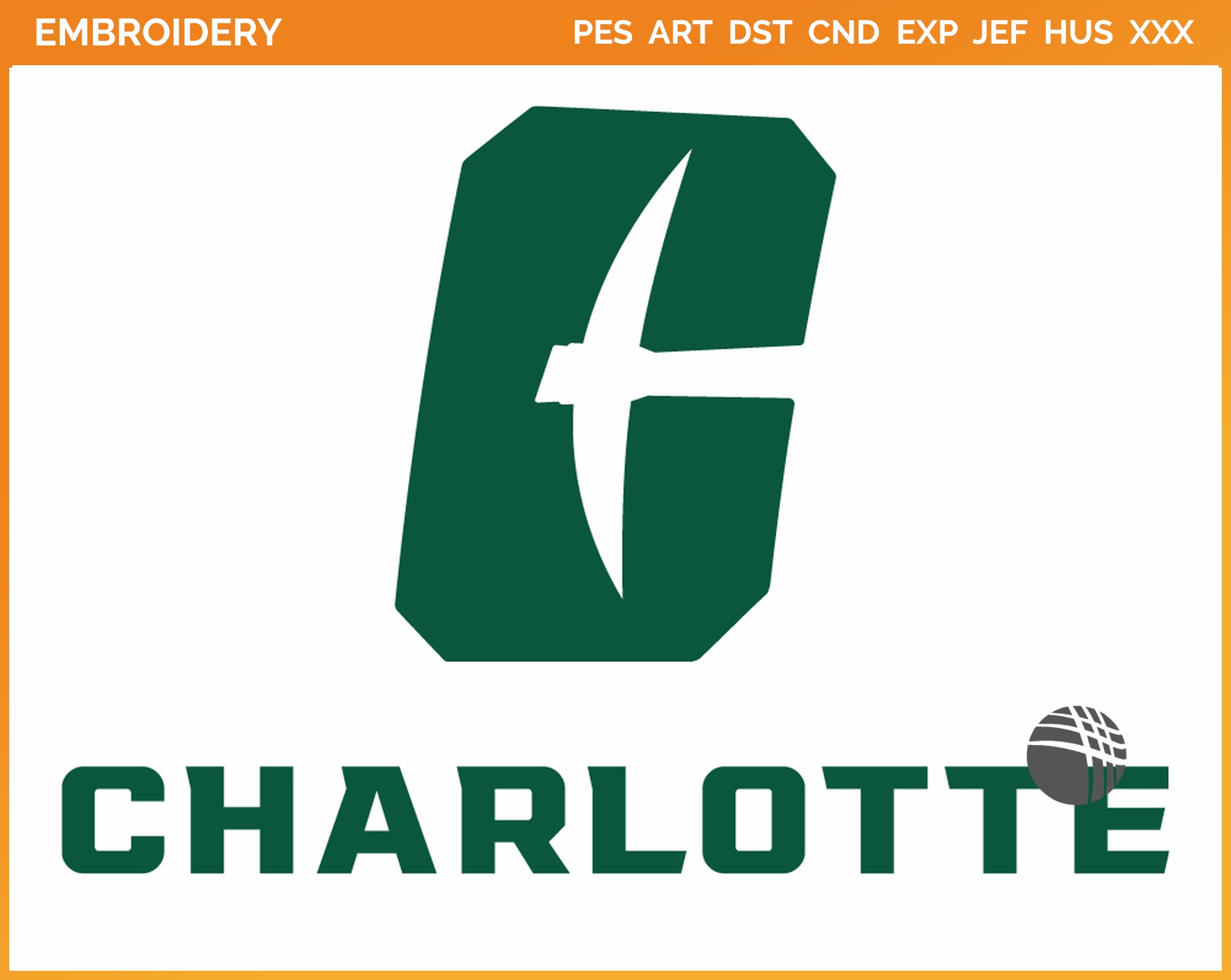 North Carolina Charlotte 49ers logo Iron On Patch