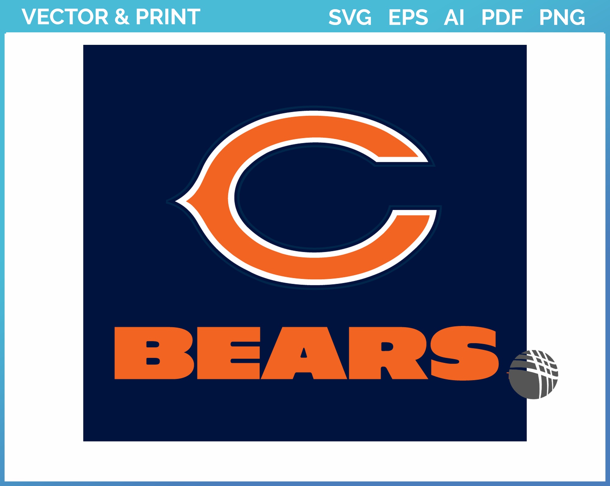 Chicago Bears Wordmark Logo SVG - Free Sports Logo Downloads