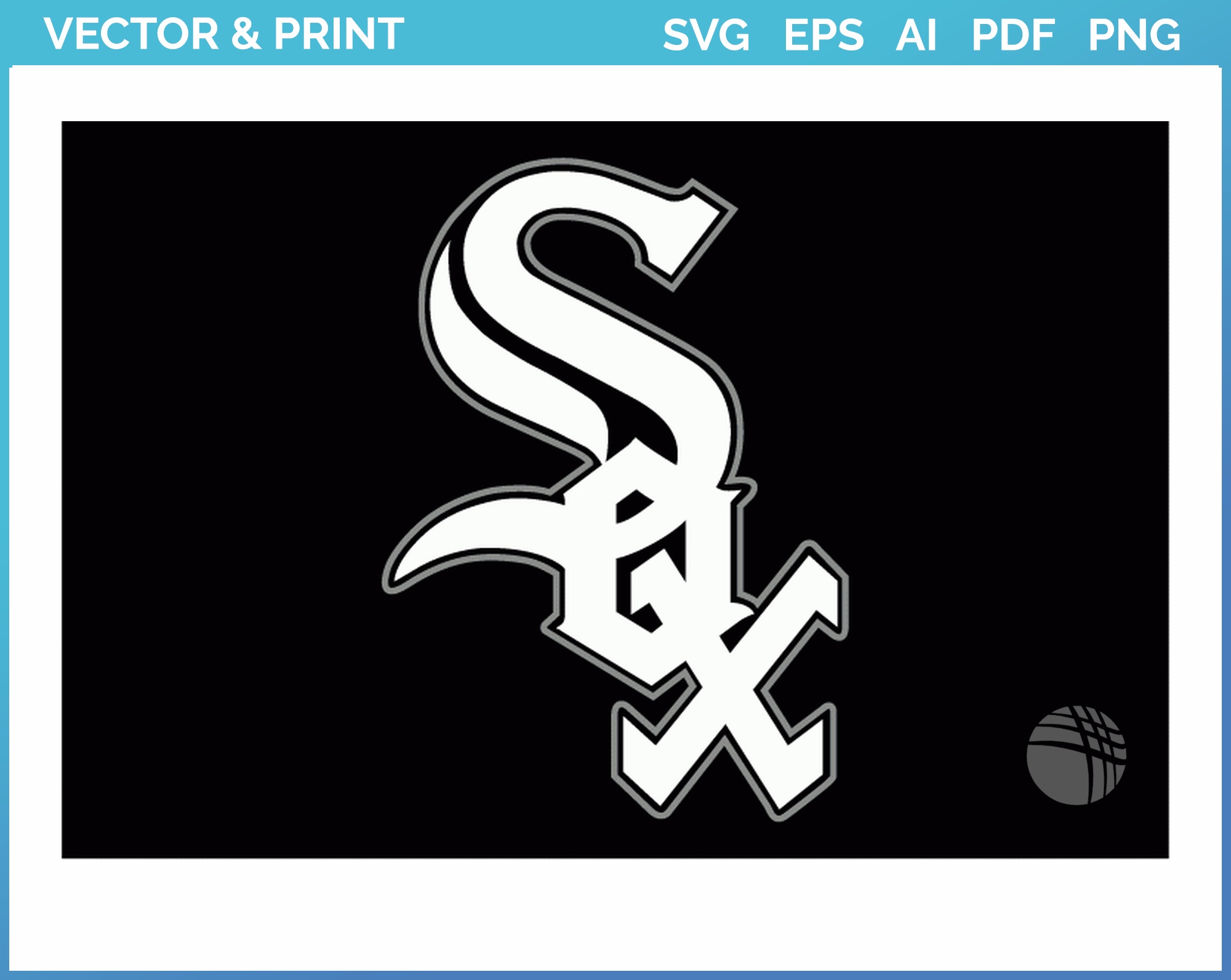 Chicago White Sox - Jersey Logo (1993) - Baseball Sports Vector