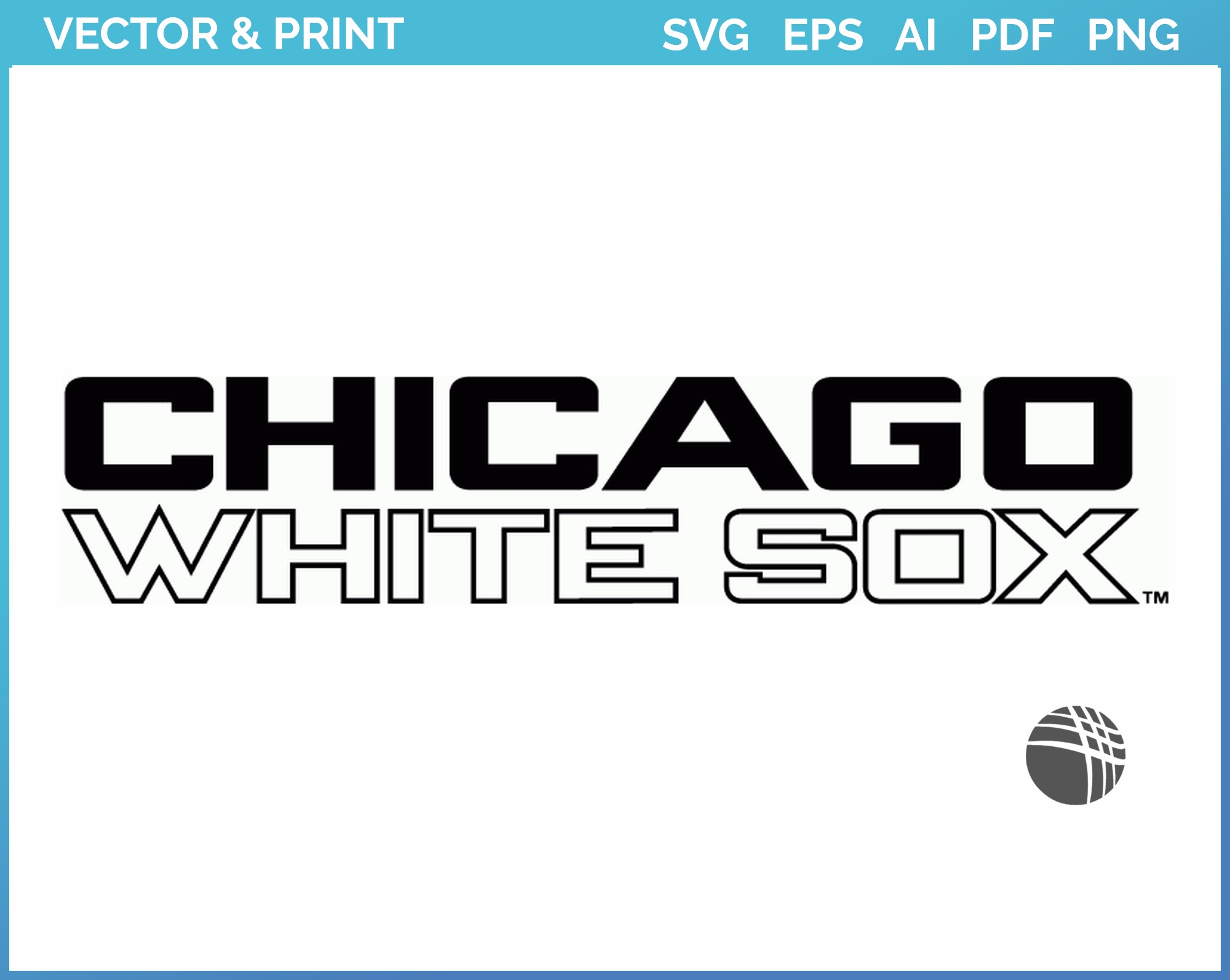 Chicago White Sox - Wordmark Logo (1991) - Baseball Sports Vector