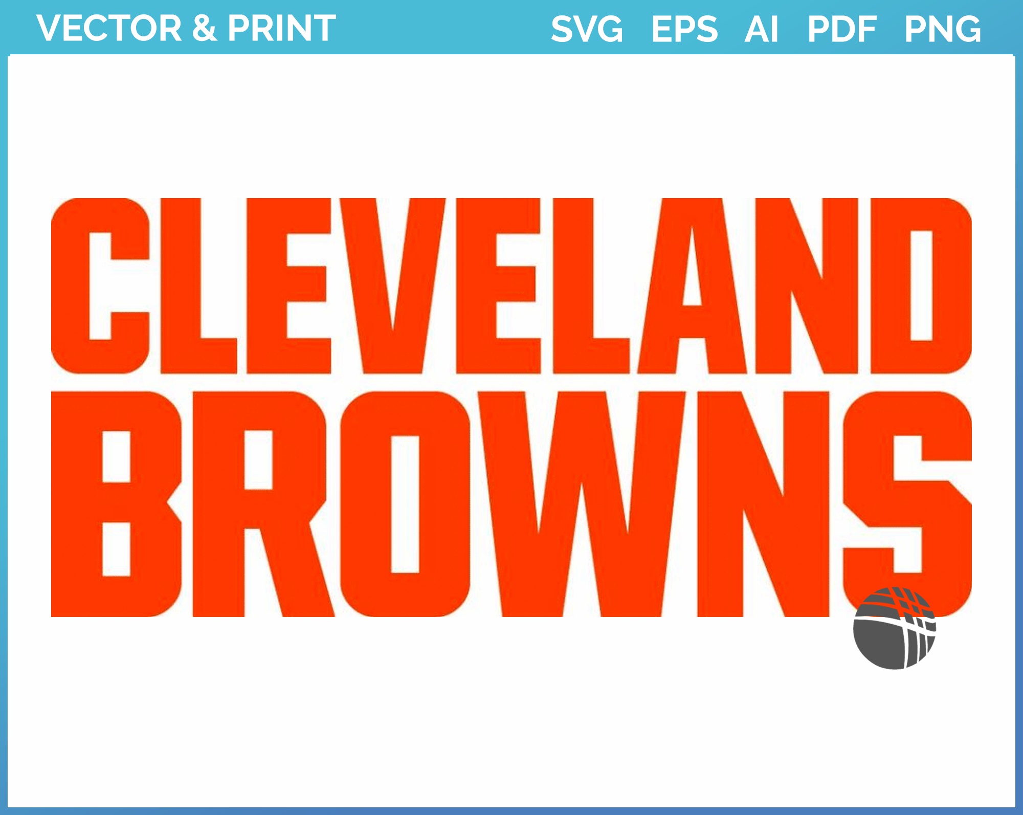 Cleveland Browns - Wordmark Logo (2015) - Football Sports Vector