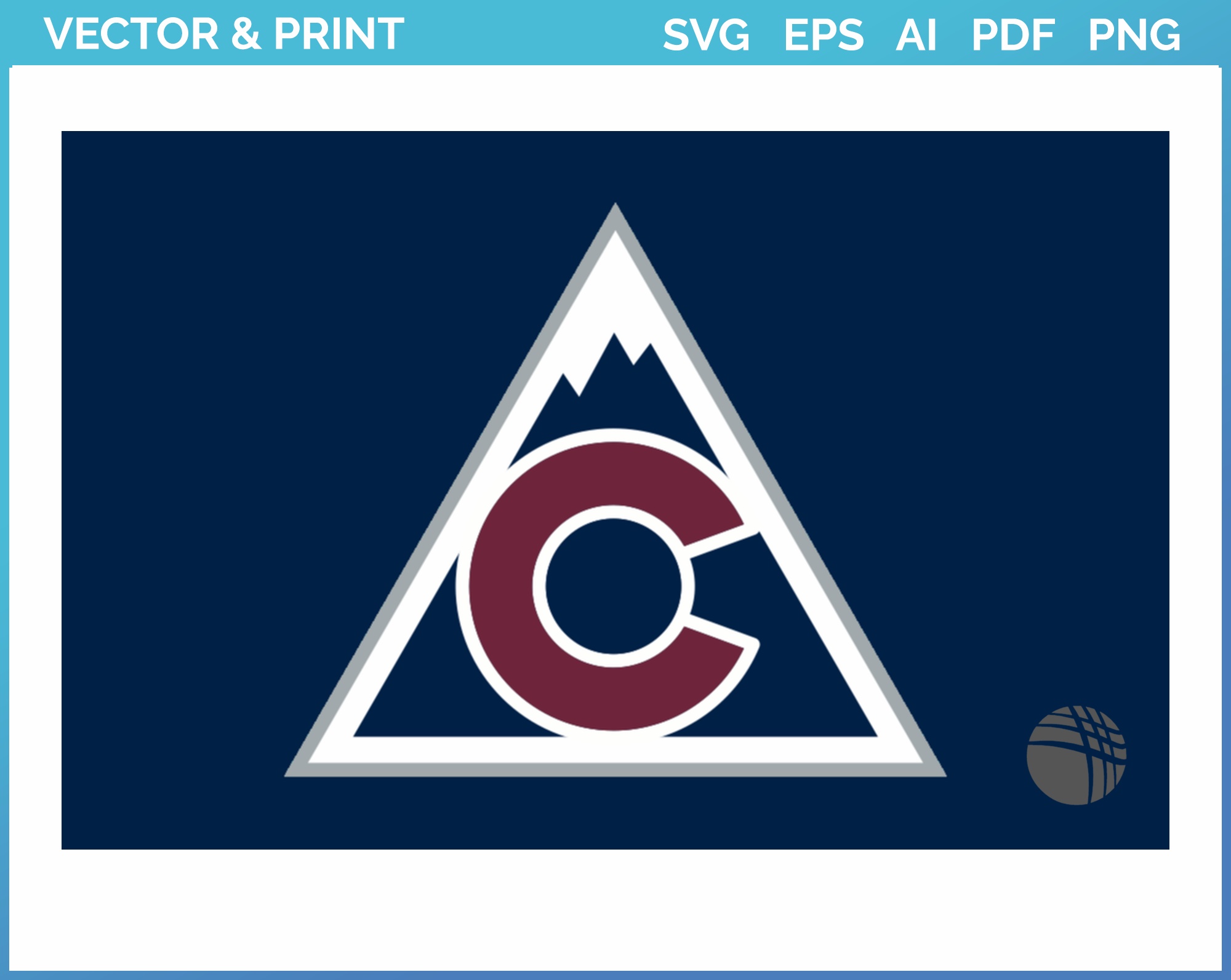Colorado Avalanche Logo Canvas Print - Sports Unlimited
