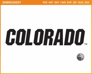Colorado Buffaloes - Wordmark Logo (2006) - College Sports Embroidery Logo in 4 sizes & 8 formats - SPLN006529