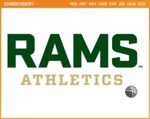 Colorado State Rams - Wordmark Logo (2015) - College Sports Embroidery Logo in 4 sizes & 8 formats - SPLN006553