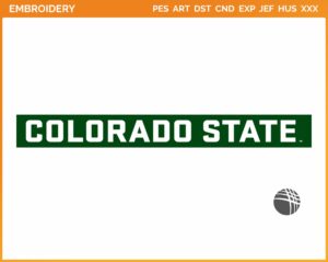 Colorado State Rams - Wordmark Logo (2015) - College Sports Embroidery Logo in 4 sizes & 8 formats - SPLN006554