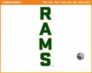 Colorado State Rams - Wordmark Logo (2015) - College Sports Embroidery Logo in 4 sizes & 8 formats - SPLN006555