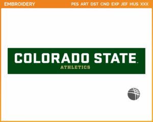 Colorado State Rams - Wordmark Logo (2015) - College Sports Embroidery Logo in 4 sizes & 8 formats - SPLN006556