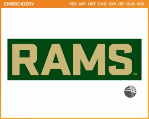 Colorado State Rams - Wordmark Logo (2015) - College Sports Embroidery Logo in 4 sizes & 8 formats - SPLN006557