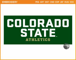 Colorado State Rams - Wordmark Logo (2015) - College Sports Embroidery Logo in 4 sizes & 8 formats - SPLN006559