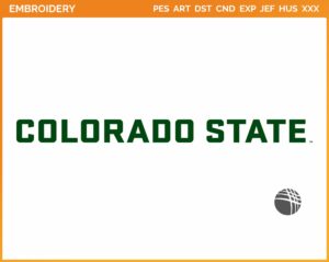 Colorado State Rams - Wordmark Logo (2015) - College Sports Embroidery Logo in 4 sizes & 8 formats - SPLN006560