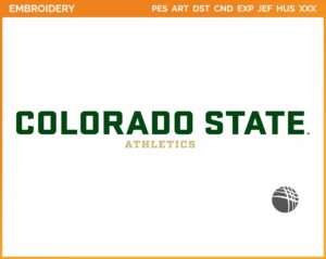 Colorado State Rams - Wordmark Logo (2015) - College Sports Embroidery Logo in 4 sizes & 8 formats - SPLN006562