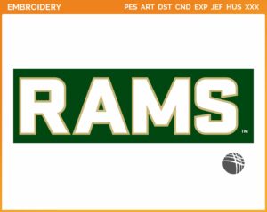 Colorado State Rams - Wordmark Logo (2015) - College Sports Embroidery Logo in 4 sizes & 8 formats - SPLN006563