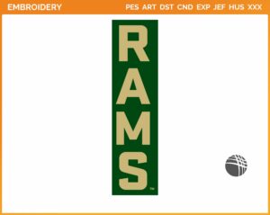 Colorado State Rams - Wordmark Logo (2015) - College Sports Embroidery Logo in 4 sizes & 8 formats - SPLN006564