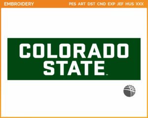 Colorado State Rams - Wordmark Logo (2015) - College Sports Embroidery Logo in 4 sizes & 8 formats - SPLN006566