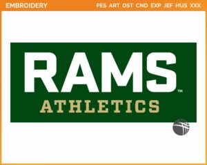 Colorado State Rams - Wordmark Logo (2015) - College Sports Embroidery Logo in 4 sizes & 8 formats - SPLN006569