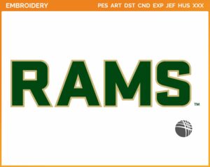Colorado State Rams - Wordmark Logo (2015) - College Sports Embroidery Logo in 4 sizes & 8 formats - SPLN006570