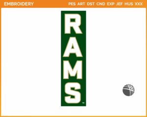 Colorado State Rams - Wordmark Logo (2015) - College Sports Embroidery Logo in 4 sizes & 8 formats - SPLN006571