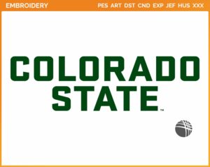 Colorado State Rams - Wordmark Logo (2015) - College Sports Embroidery Logo in 4 sizes & 8 formats - SPLN006572