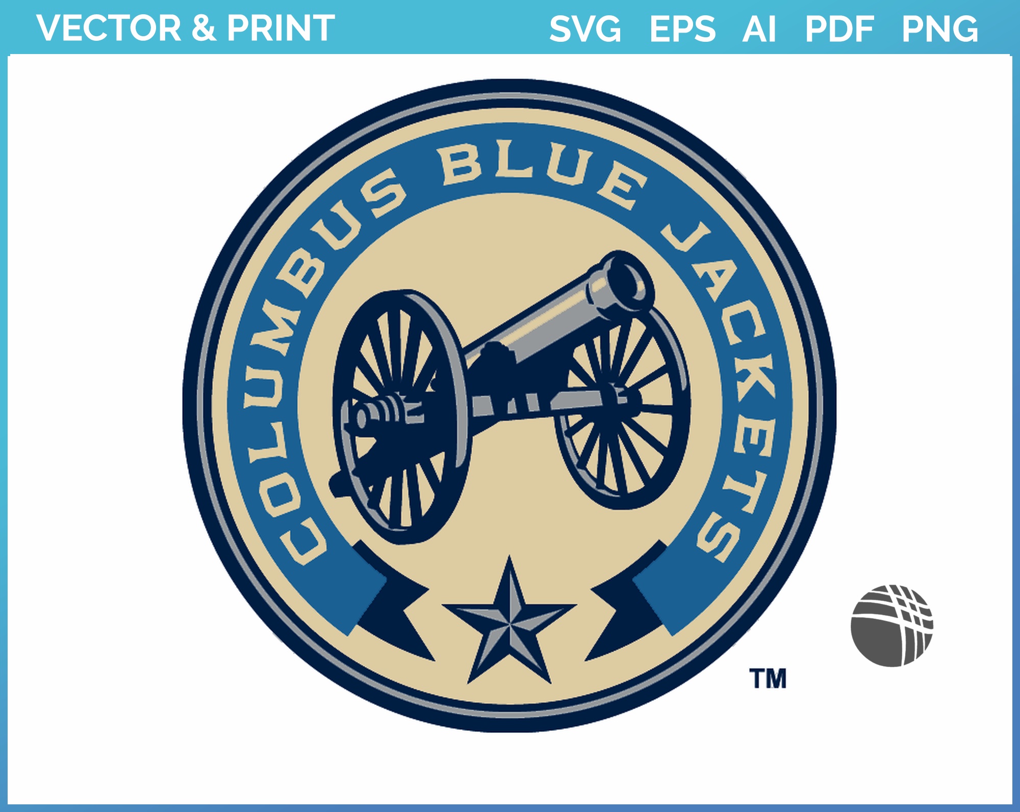 Columbus Blue Jackets - Alternate Logo (2010) - Hockey Sports Vector ...