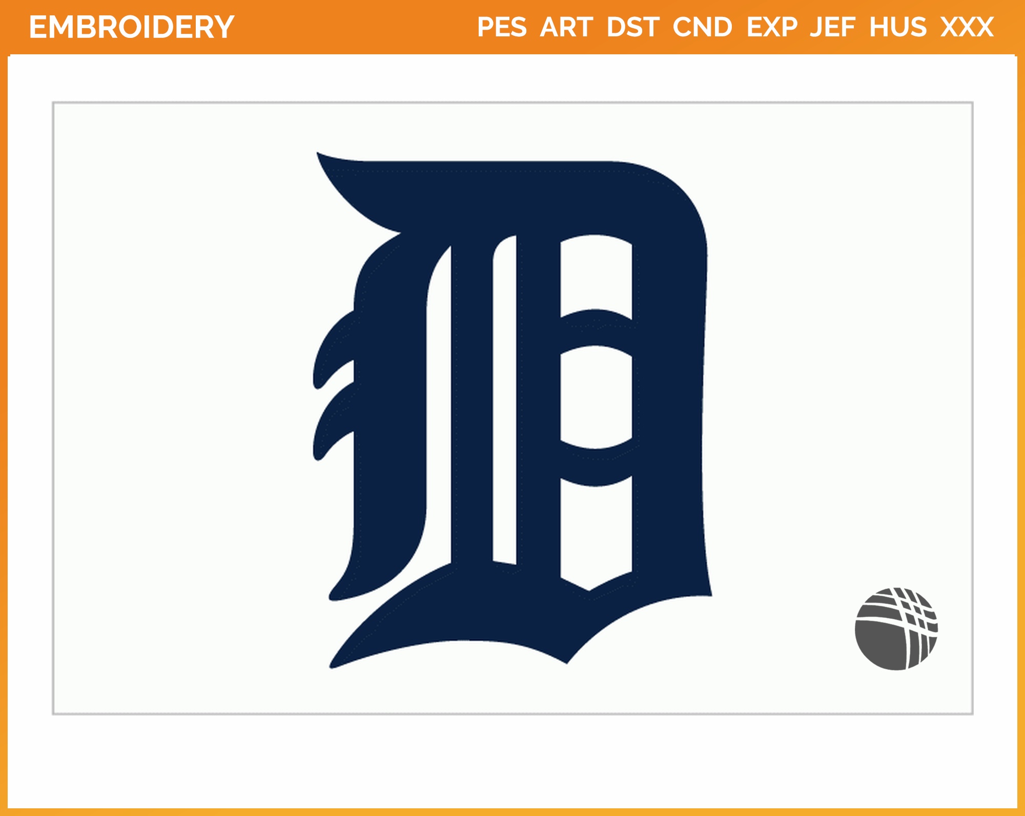 Detroit Tigers - Jersey Logo (1934) - Baseball Sports Embroidery Logo in 4  sizes & 8 formats