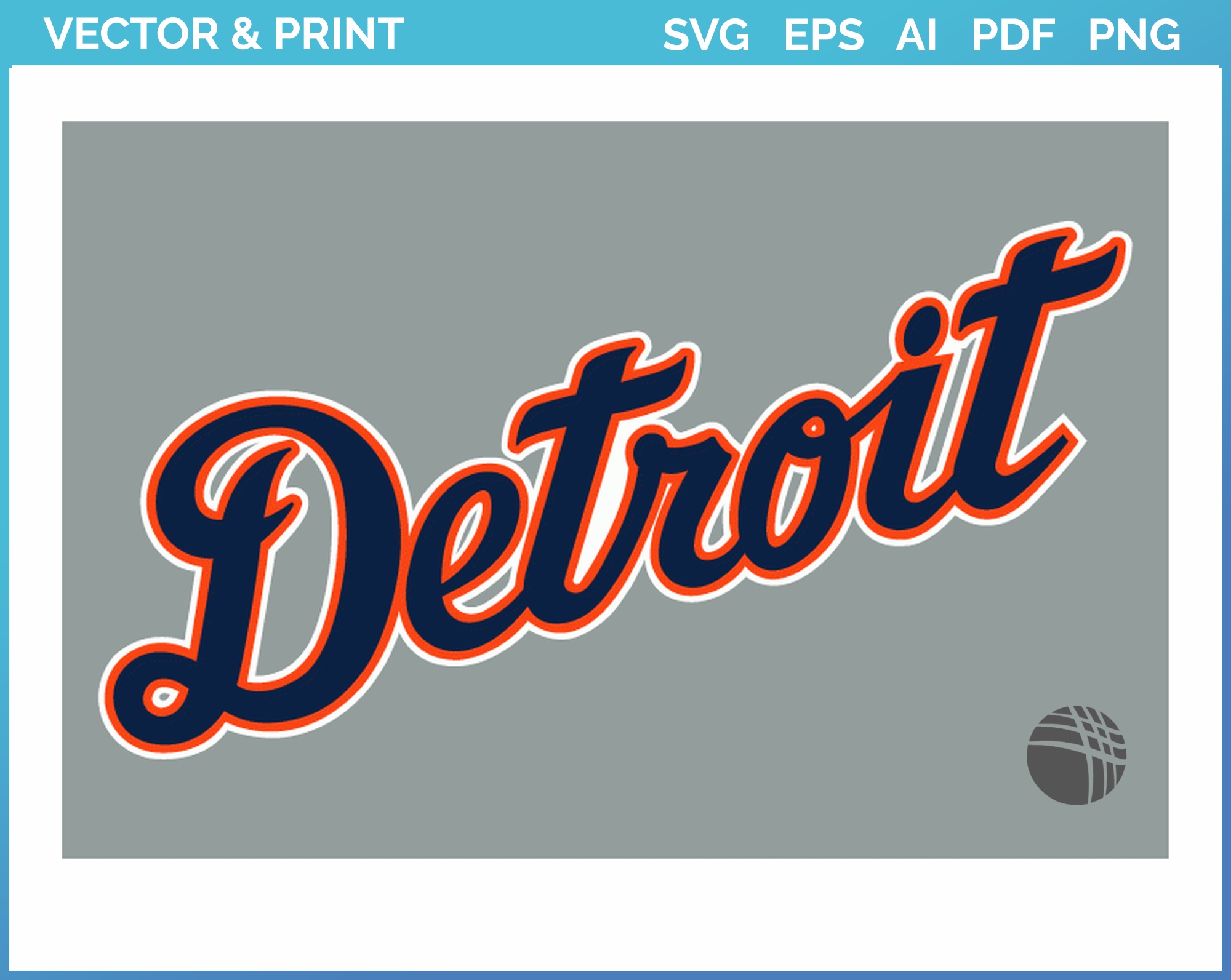 Detroit Tigers - Jersey Logo (1994) - Baseball Sports Vector SVG