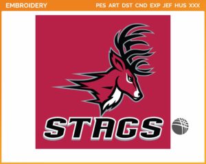 Fairfield Stags - Alternate Logo (2002) - College Sports Embroidery Logo in 4 sizes & 8 formats - SPLN006835