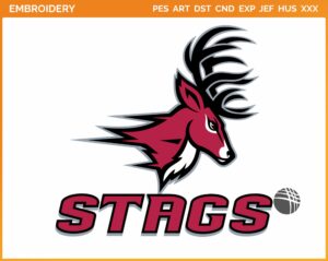 Fairfield Stags - Alternate Logo (2002) - College Sports Embroidery Logo in 4 sizes & 8 formats - SPLN006836