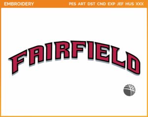 Fairfield Stags - Wordmark Logo (2002) - College Sports Embroidery Logo in 4 sizes & 8 formats - SPLN006842