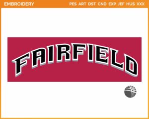 Fairfield Stags - Wordmark Logo (2002) - College Sports Embroidery Logo in 4 sizes & 8 formats - SPLN006844