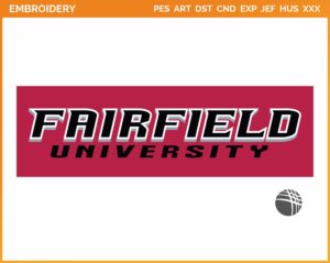 Fairfield Stags - Wordmark Logo (2002) - College Sports Embroidery Logo in 4 sizes & 8 formats - SPLN006845