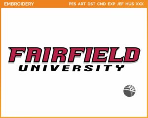 Fairfield Stags - Wordmark Logo (2002) - College Sports Embroidery Logo in 4 sizes & 8 formats - SPLN006847