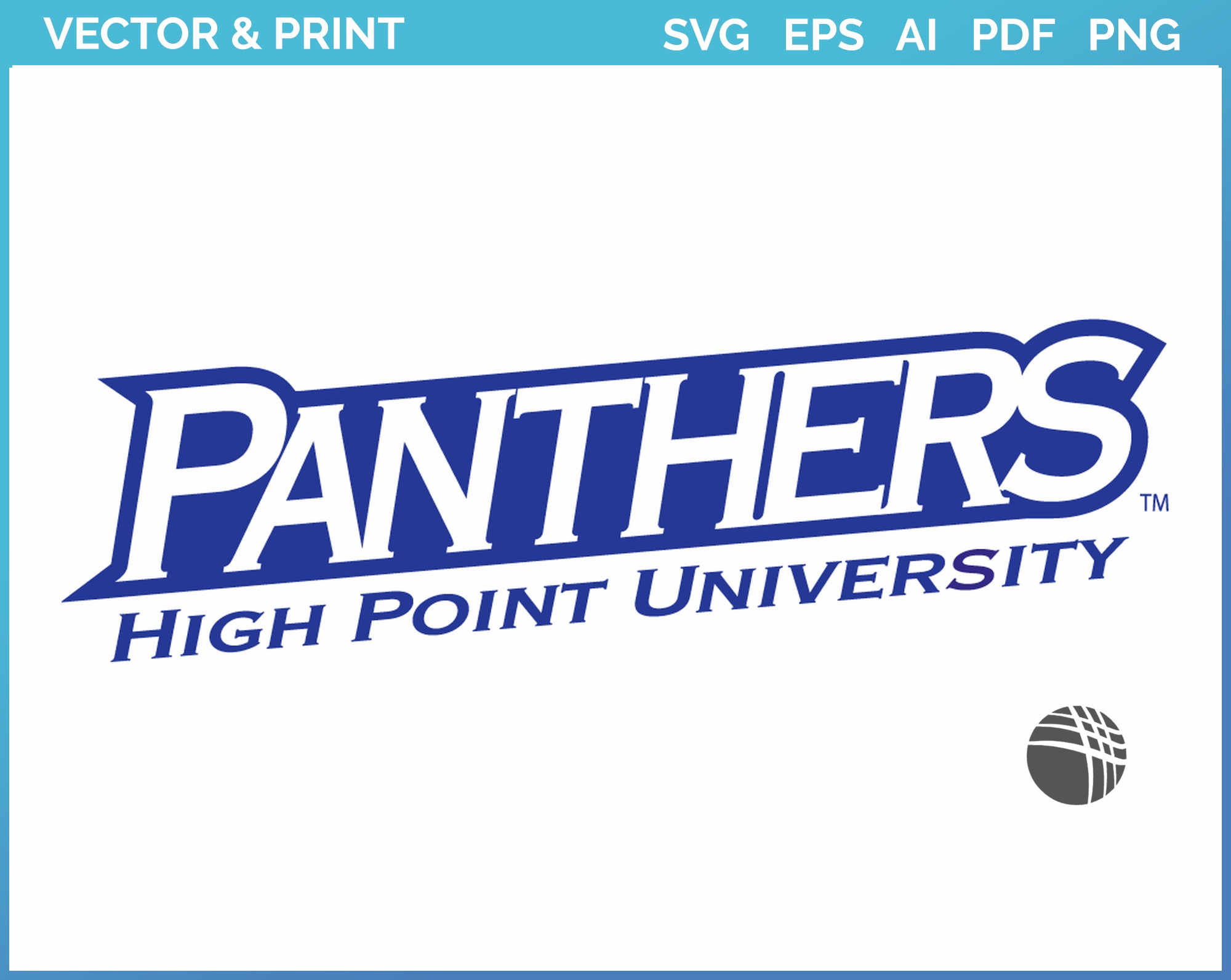 High Point Panthers Wordmark Logo 2004 College Sports Vector Svg