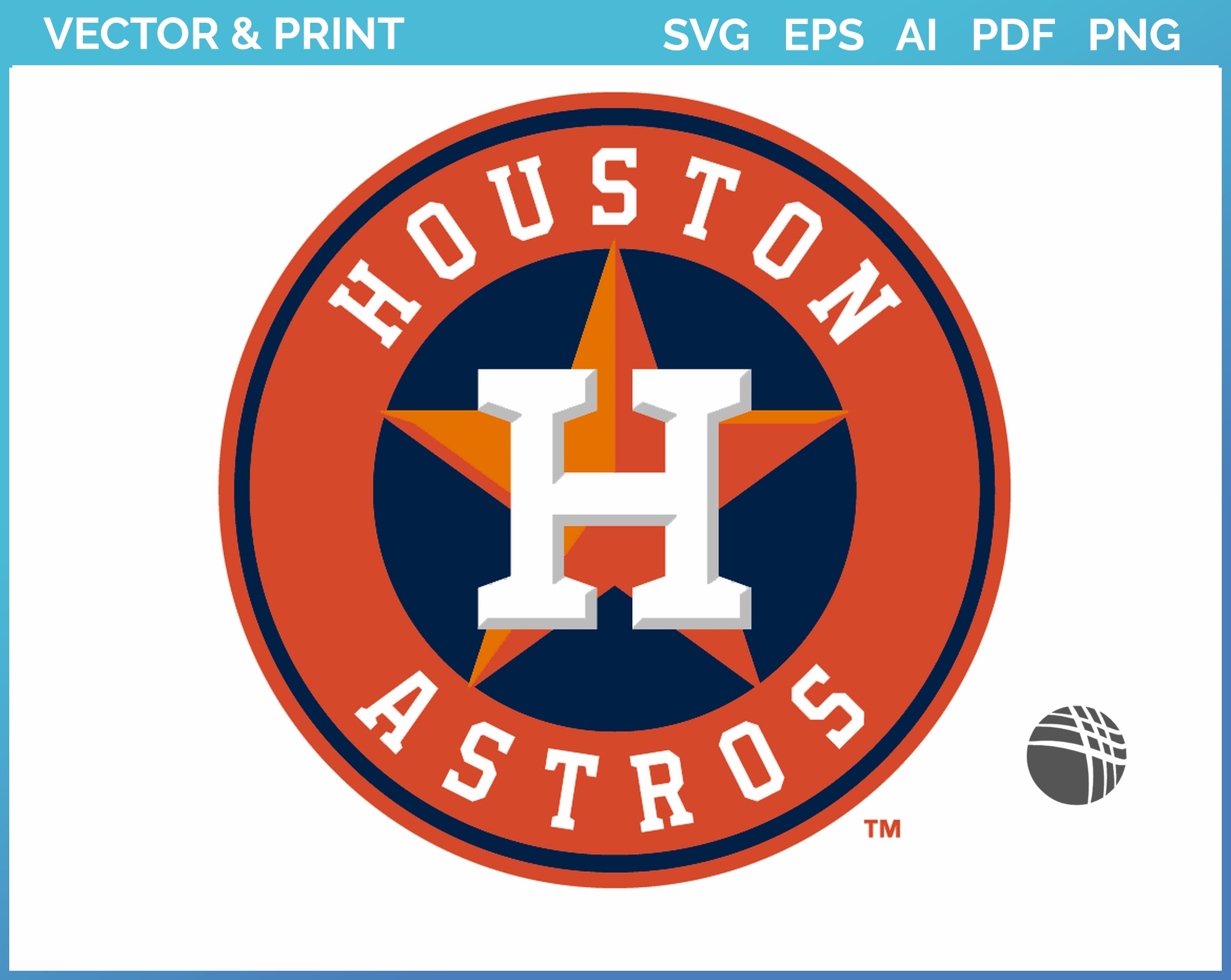 Houston Astros - Alternate Logo (2013) - Baseball Sports Vector