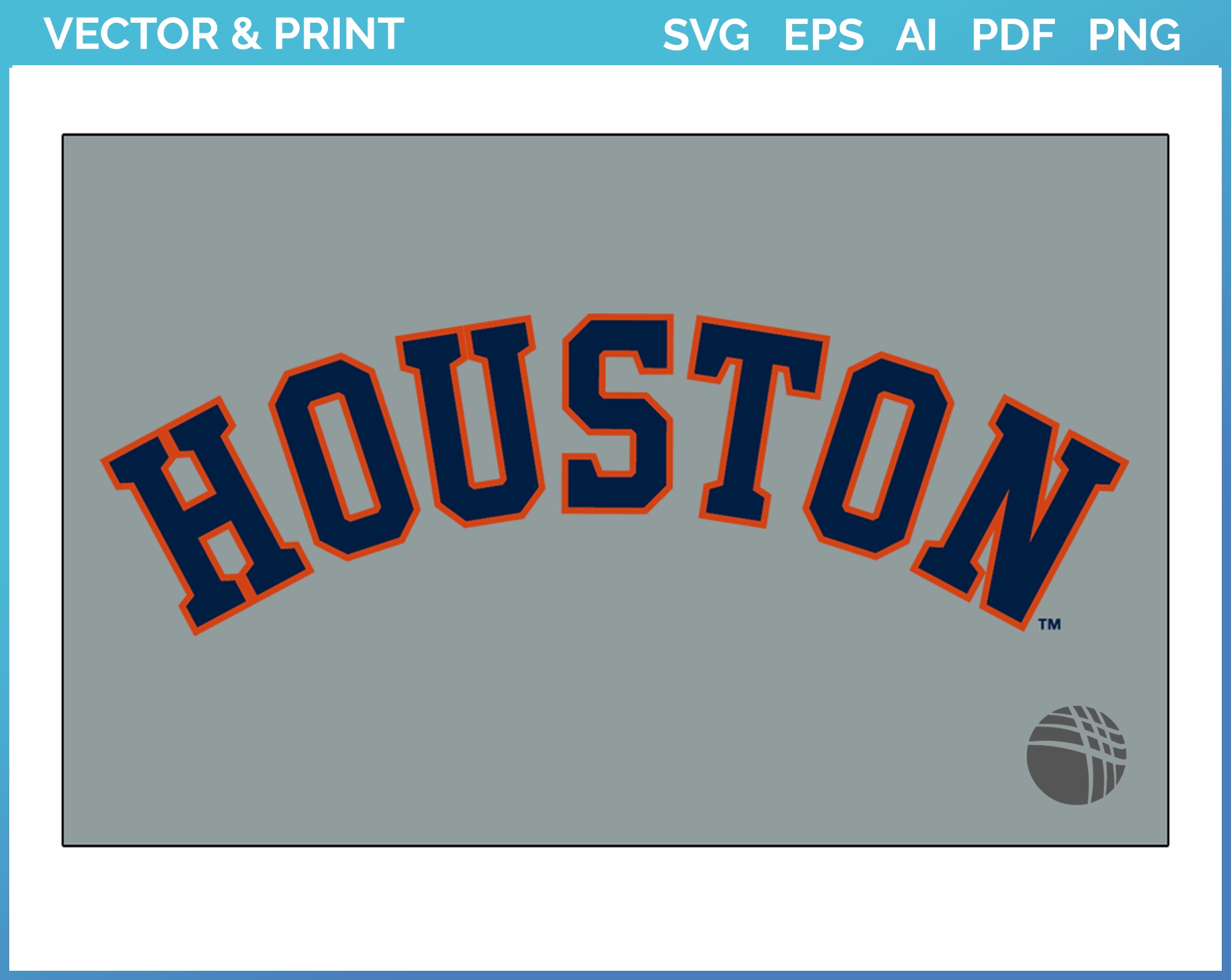 Houston Astros Orange LOGO SVG, Astros Baseball Sport svg