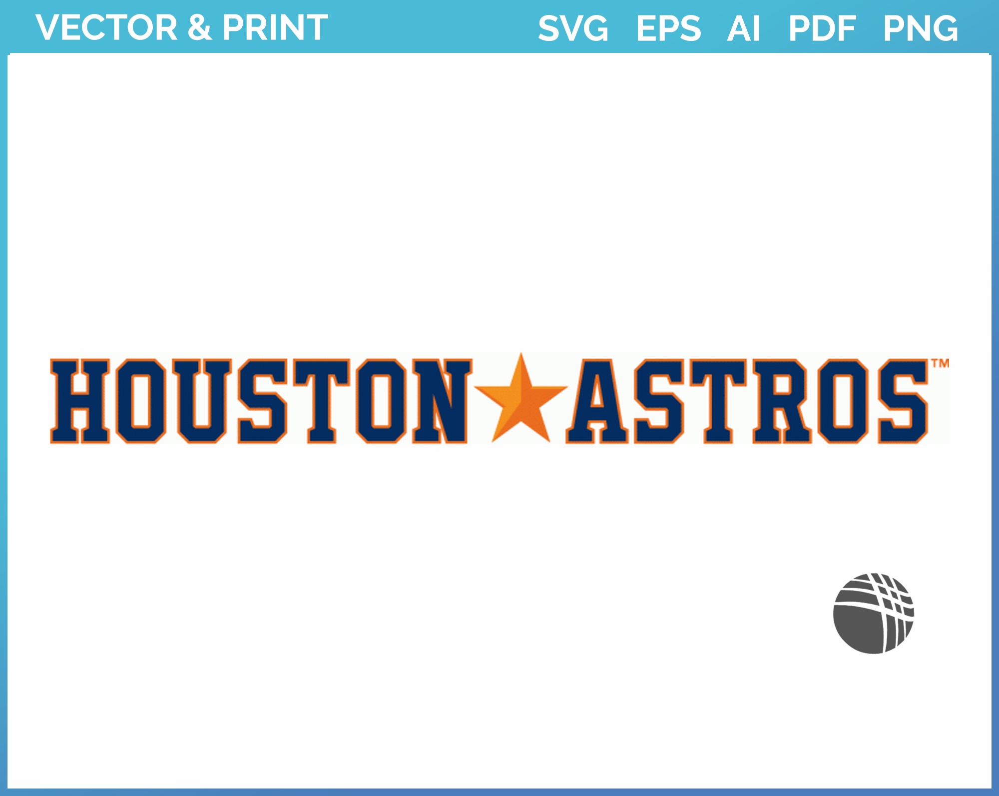 Houston Astros Team SVG, Baseball Astros Star Logo